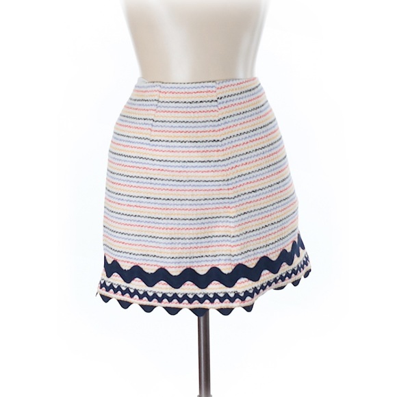 Milly | Striped Multi Color Skirt 15" Length - Picture 2 of 3